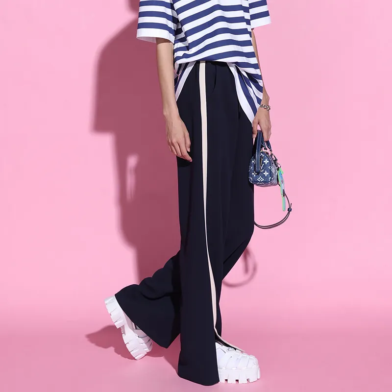 NancyCavally Casual Pants Women's Navy Blue-3
