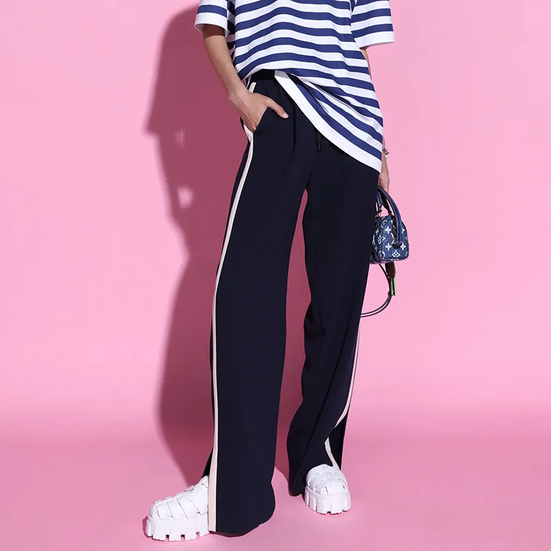 NancyCavally Casual Pants Women's Navy Blue-4