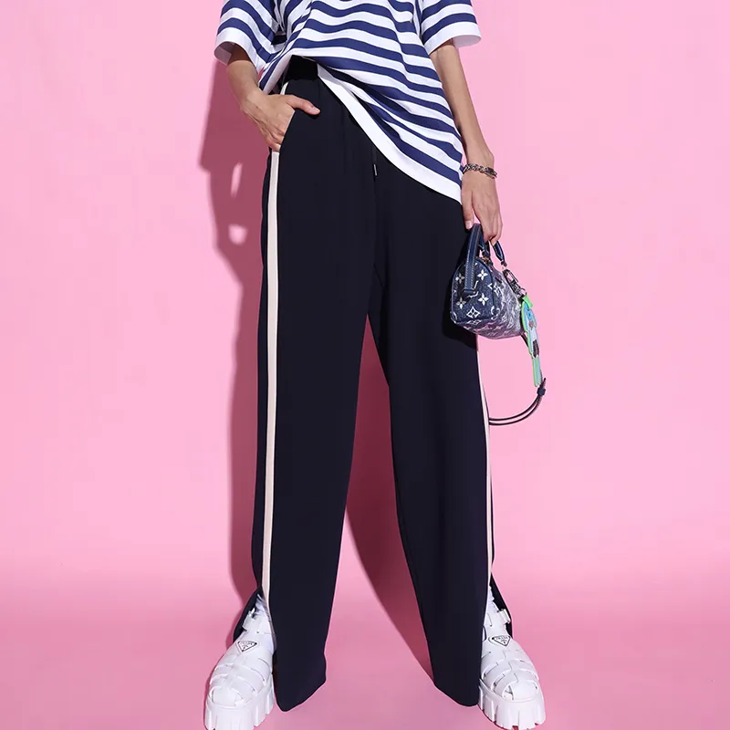 NancyCavally Casual Pants Women's Navy Blue-1