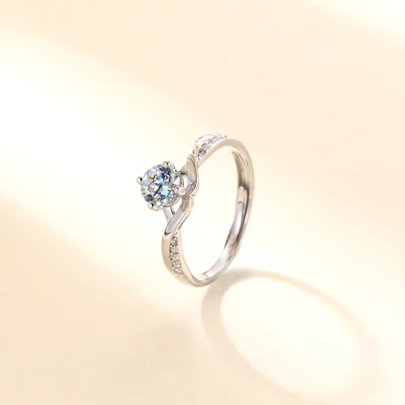FEENG X S925 Silver D Color Moissanite Rings Women's-1