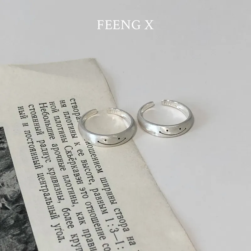 FEENG X 925 Sterling Silver Rings Unisex-4