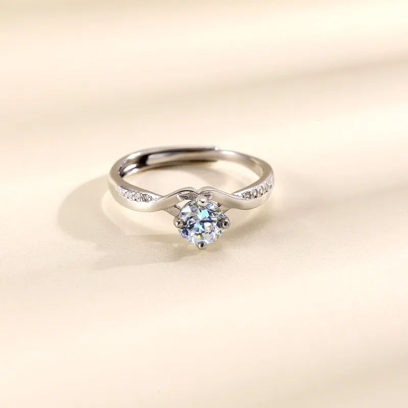 FEENG X S925 Silver D Color Moissanite Rings Women's-2