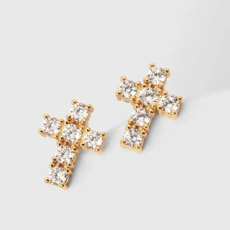 CHIARA FERRAGNI Zircon, Rhinestones, 18K Gold Plating Italian Luxury Earrings, Advanced Earrings Unisex Gold-5