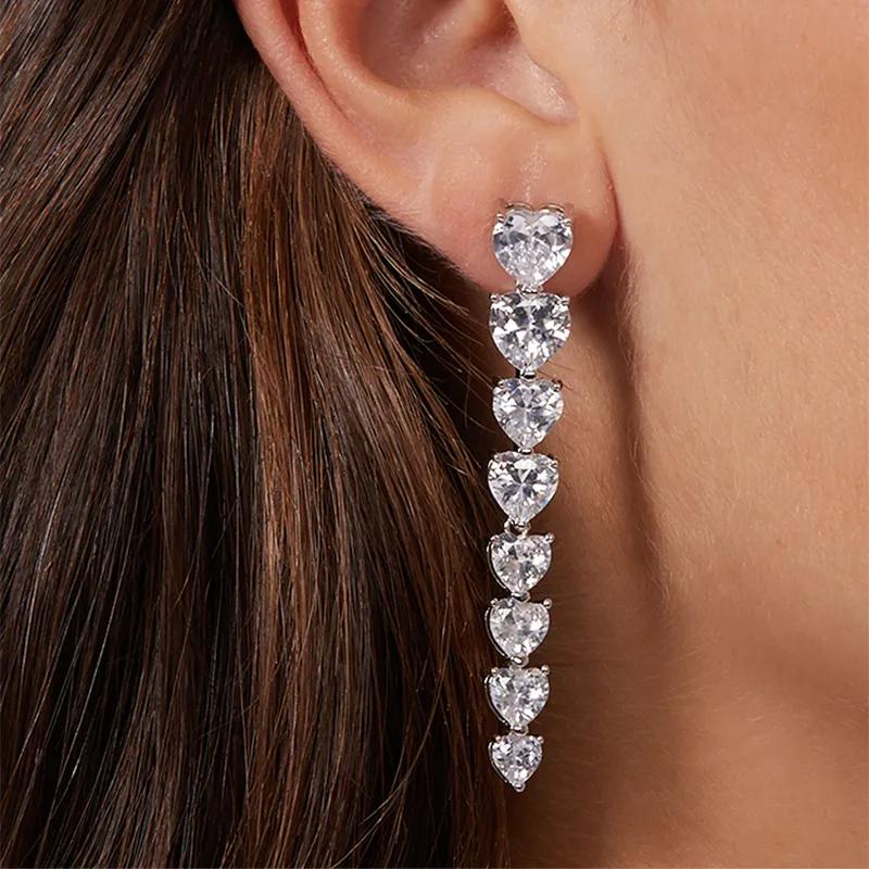 CHIARA FERRAGNI Zircon, Rhinestones, 18K Gold Plating CF Earrings Italian Luxury Earrings Women's Silver-2