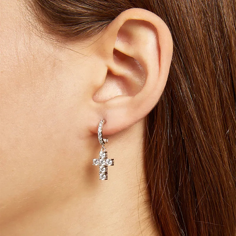 CHIARA FERRAGNI Zircon, Rhinestones, 18K Gold Plating Italian Luxury Advanced Stud Earrings Unisex Silver-2