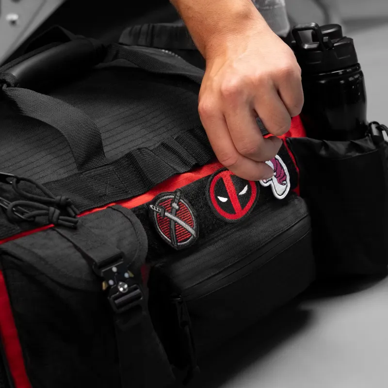 HAYABUSA Marvel Collaboration Hero Collection Breathable Mesh Fabric Crossbody Bag Handbag Gym Bag Men's Punisher Black-8