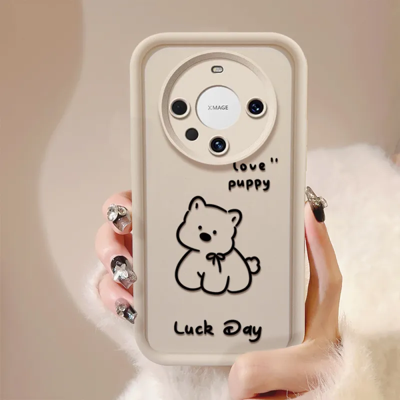 Cuttlefish Grid TPU Material Impact Resistant Phone Cases For Huawei Cute Style Japanese And Korean Style-1