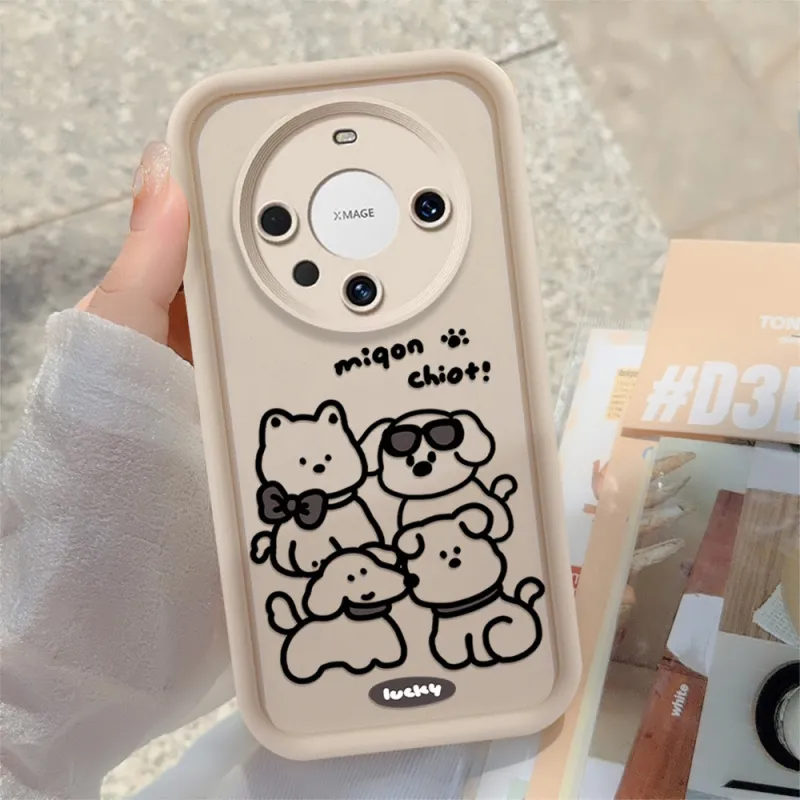 Cuttlefish Grid TPU Material Impact Resistant Phone Cases Compatible With Honor Collection Cute Style Refreshing-1