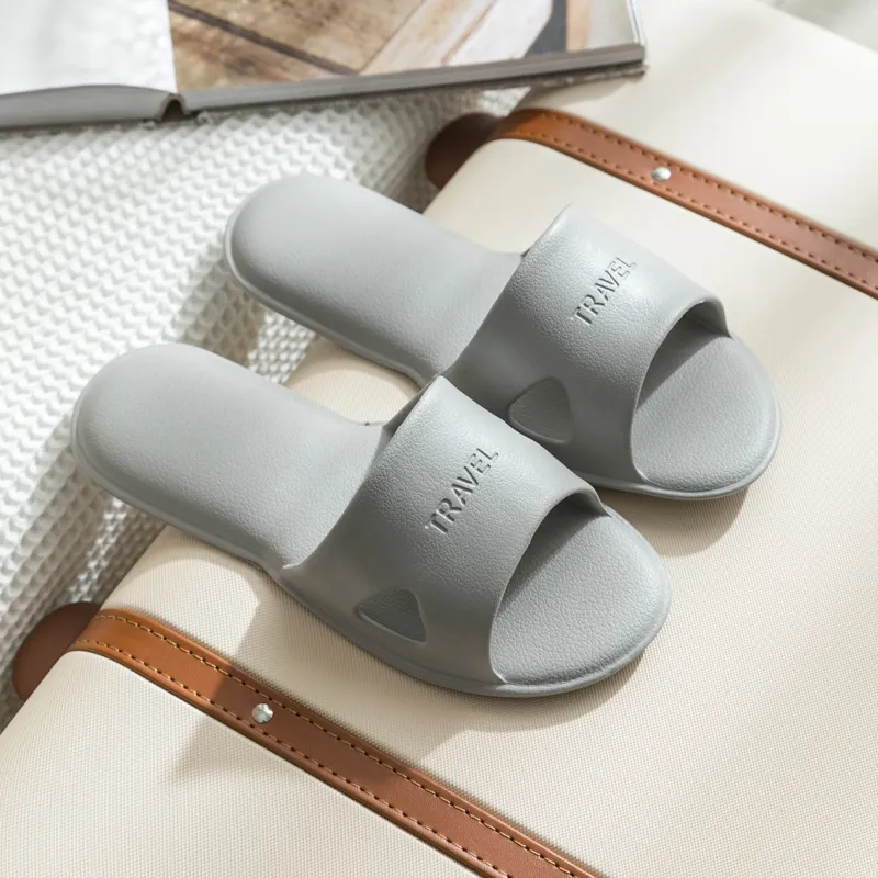 Liomirror Minimalist Style Foldable Slippers, Designed For Bathing, Suitable For All Seasons, EVA Home Slippers-1