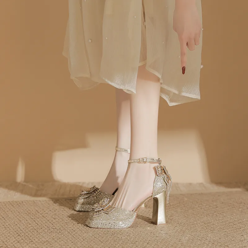 Zubumei Chunky Heel High Heels Women's-9