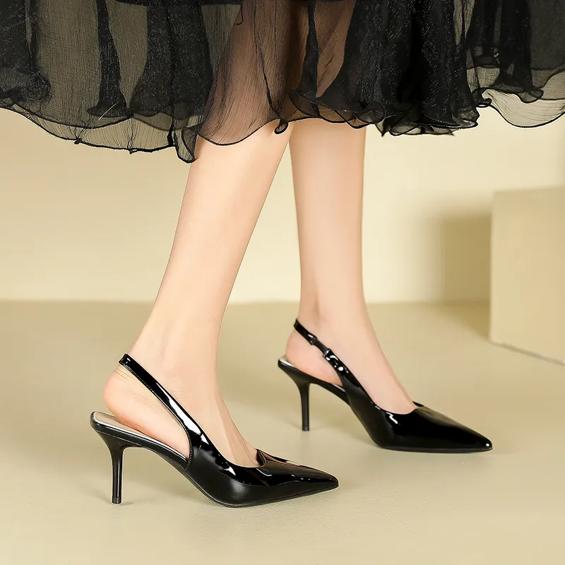 Zubumei Slim Heel High Heels 7cm Women's-3