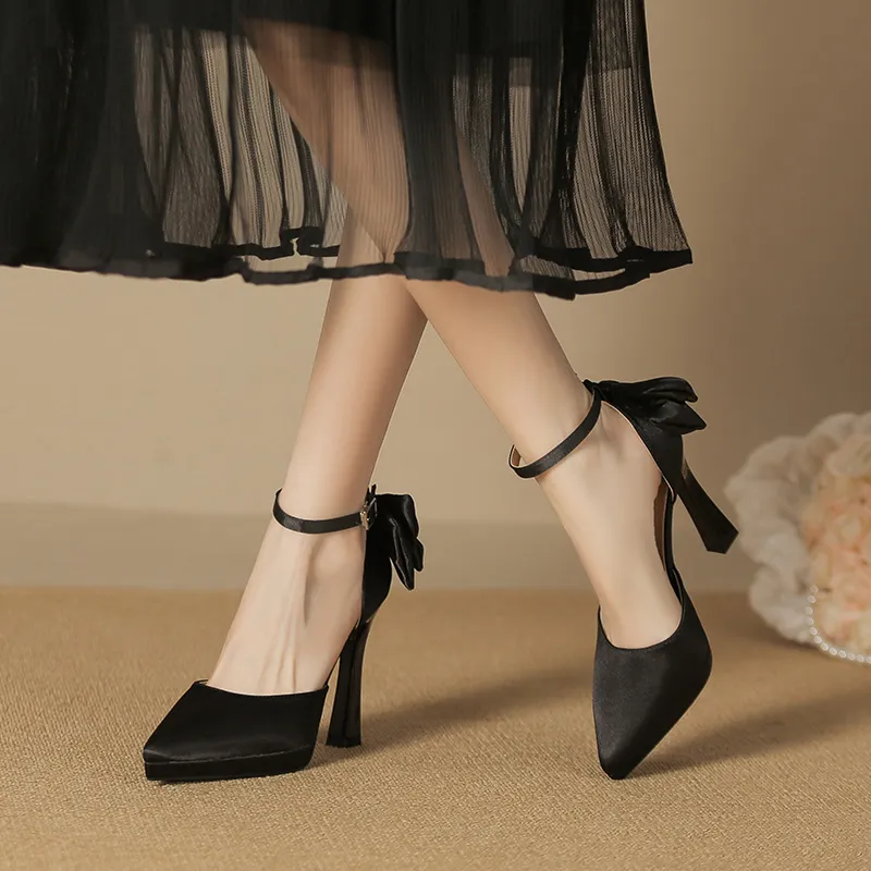 Zubumei Chunky Heel High Heels 10CM Women's-2