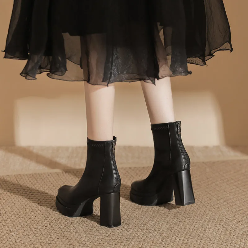 Zubumei Ankle Boots 9CM Women's-3