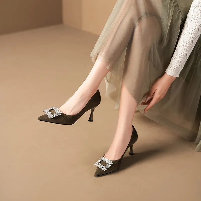 Zubumei Slim Heel High Heels Women's-17