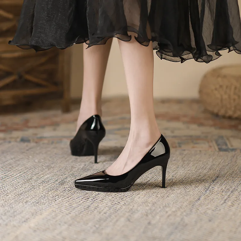 Zubumei Slim Heel High Heels 8cm Women's-4