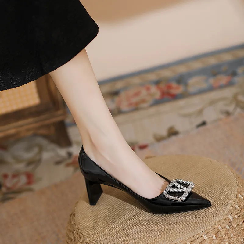Zubumei Chunky Heel High Heels 6CM Women's-2