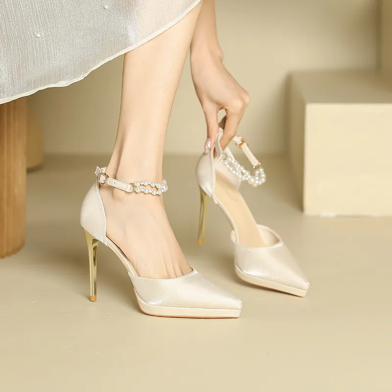 Zubumei Slim Heel High Heels 10cm Women's-2