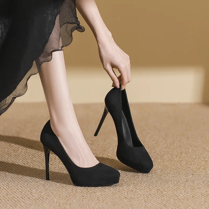 Zubumei Slim Heel High Heels 10CM Women's-1