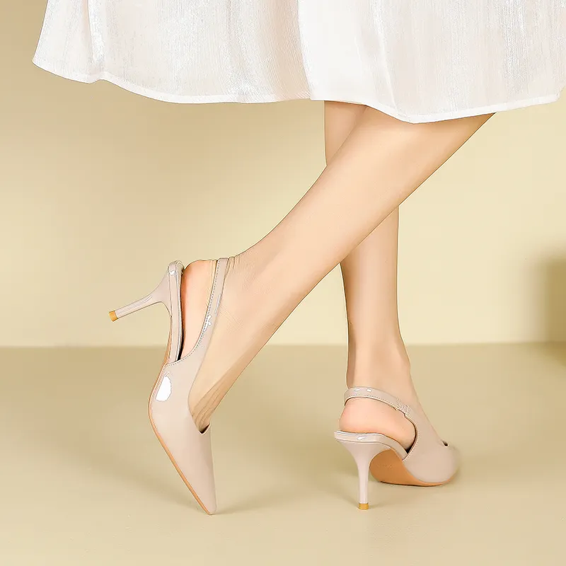 Zubumei Slim Heel High Heels 7cm Women's-19