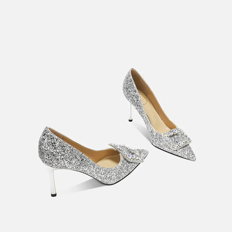 Zubumei Slim Heel High Heels 8CM Women's-2