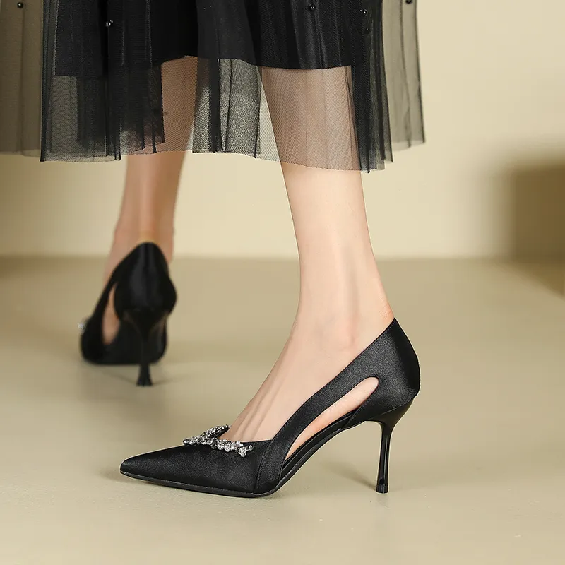 Zubumei Slim Heel High Heels 8CM Women's-9