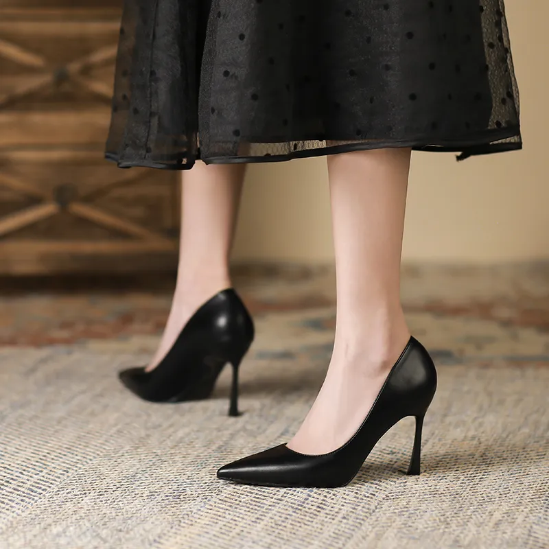 Zubumei Slim Heel High Heels 9cm Women's-4