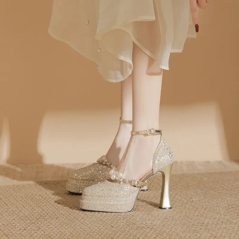 Zubumei Chunky Heel High Heels Women's-4