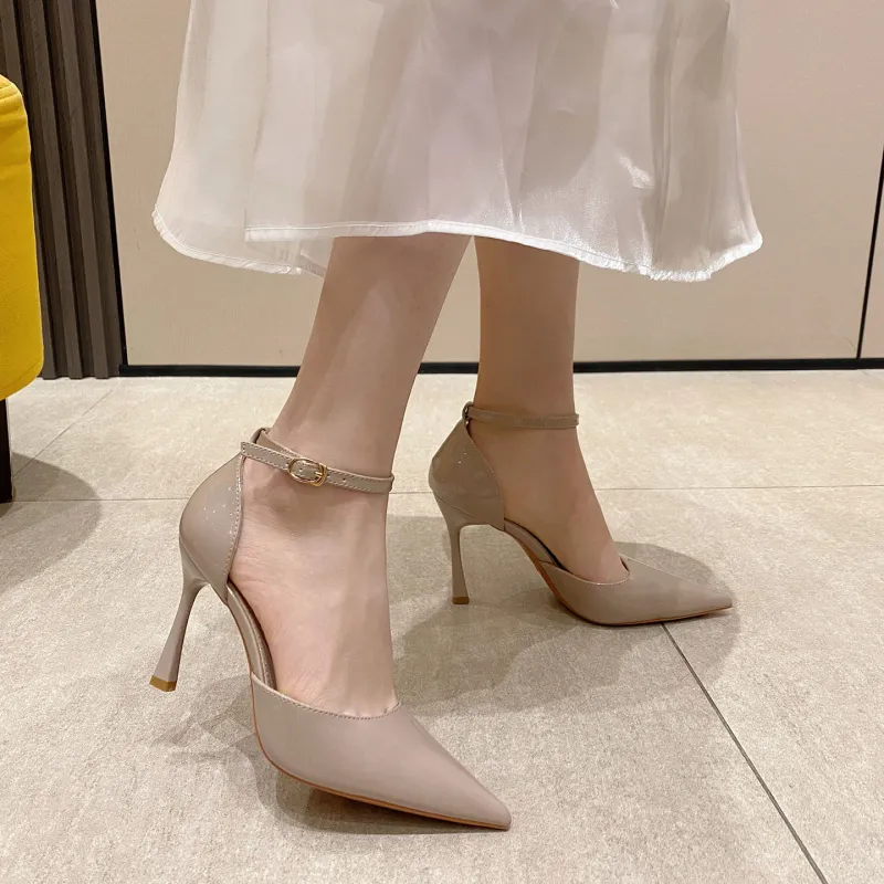 Zubumei High Heels Women's Black, Super Hot Color, Nude-14