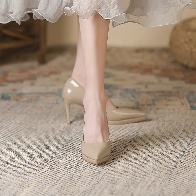 Zubumei Slim Heel High Heels 8cm Women's-20