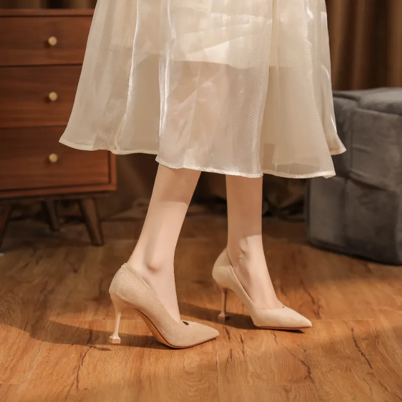 Zubumei Slim Heel High Heels 8.5cm Women's-14