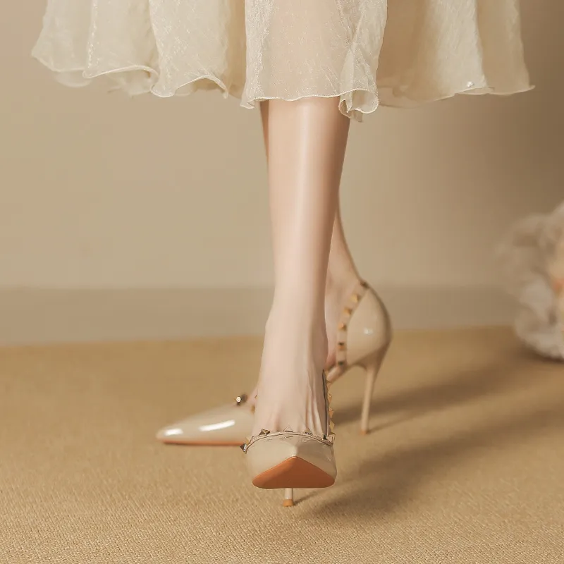 Zubumei Slim Heel High Heels 9CM Women's-11
