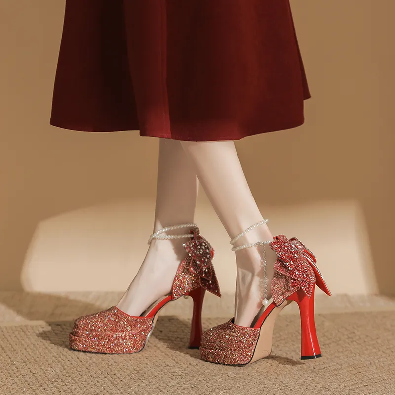 Zubumei Chunky Heel High Heels Women's-10