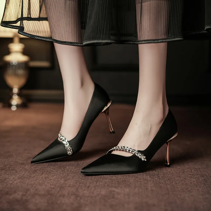 Zubumei Slim Heel High Heels 8.5CM Women's-2