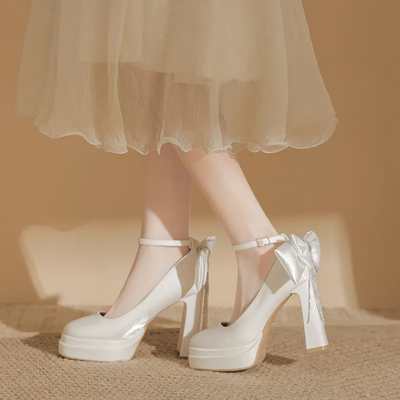 Zubumei Chunky Heel High Heels Women's-4
