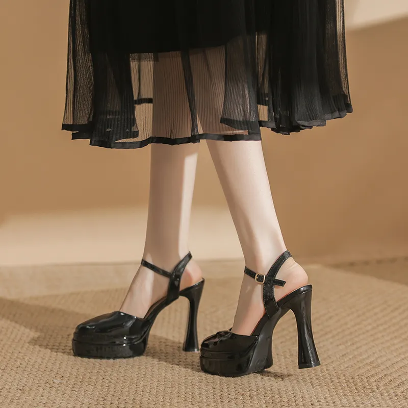 Zubumei Chunky Heel High Heels Women's-3