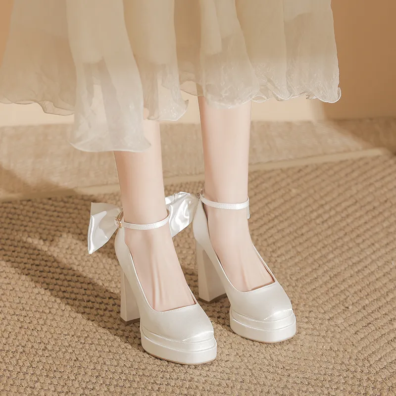 Zubumei Chunky Heel High Heels Women's-5