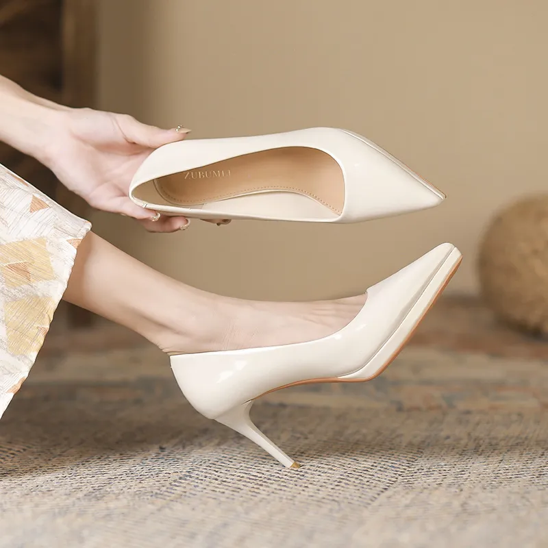 Zubumei Slim Heel High Heels 8cm Women's-9
