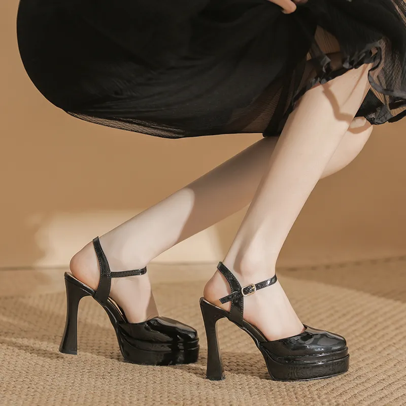 Zubumei Chunky Heel High Heels Women's-1