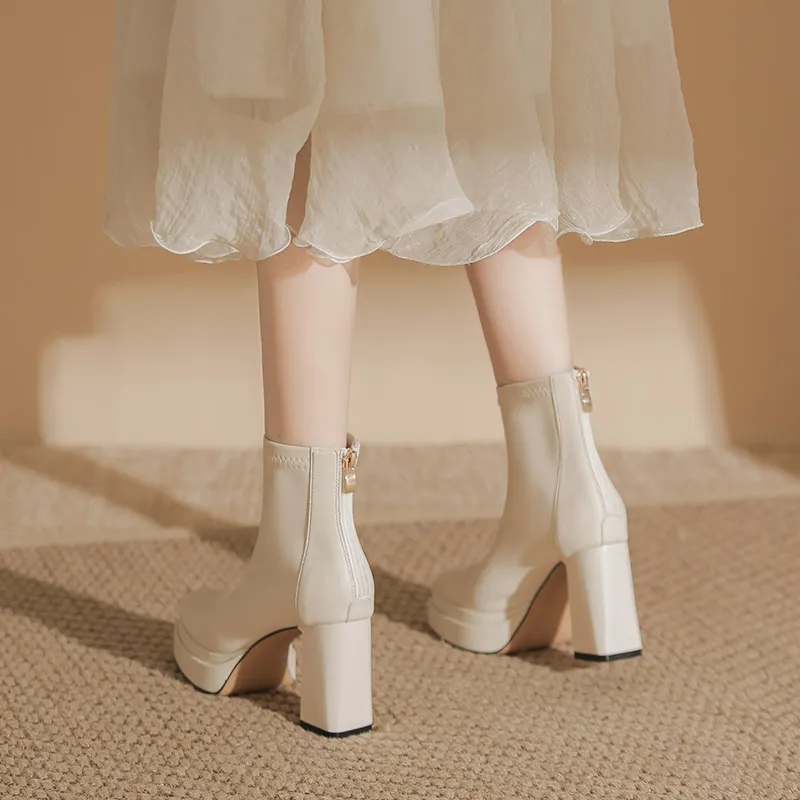 Zubumei Ankle Boots 9CM Women's-11