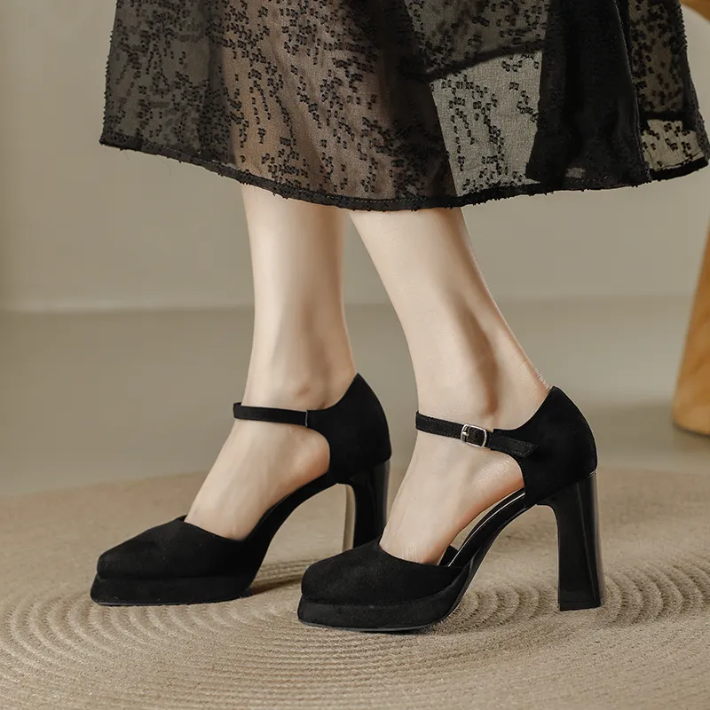 Zubumei High Heels Women's Black-4