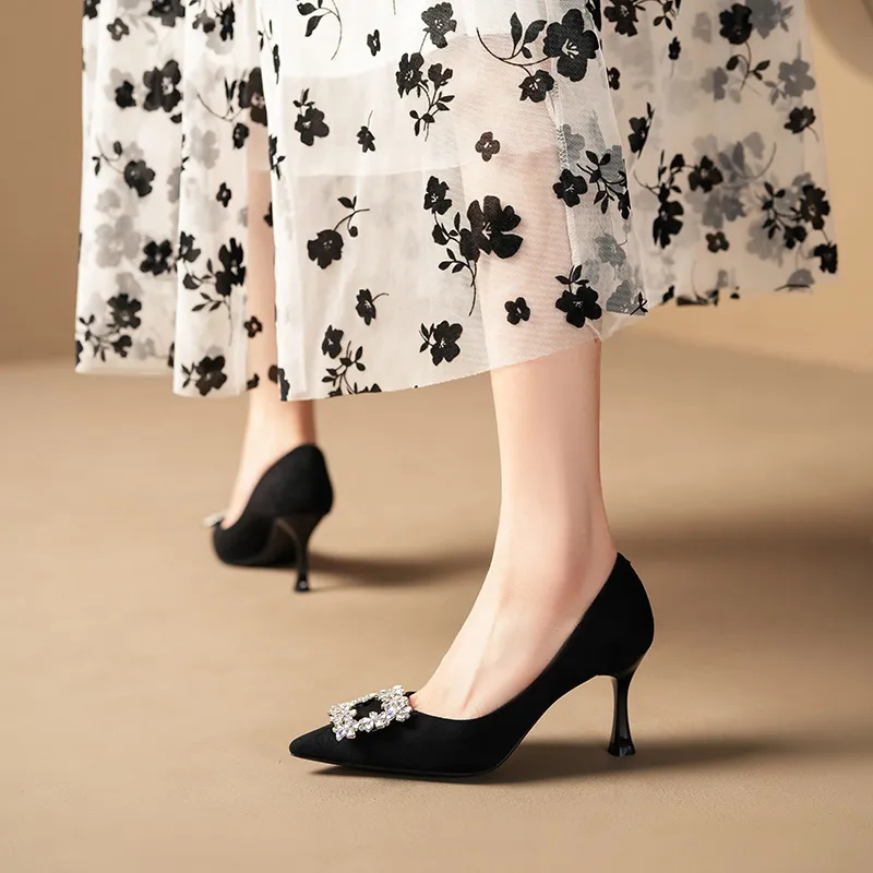 Zubumei Slim Heel High Heels Women's-3