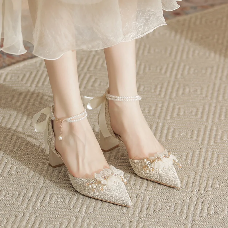 Zubumei High Heels Women's Champagne-1