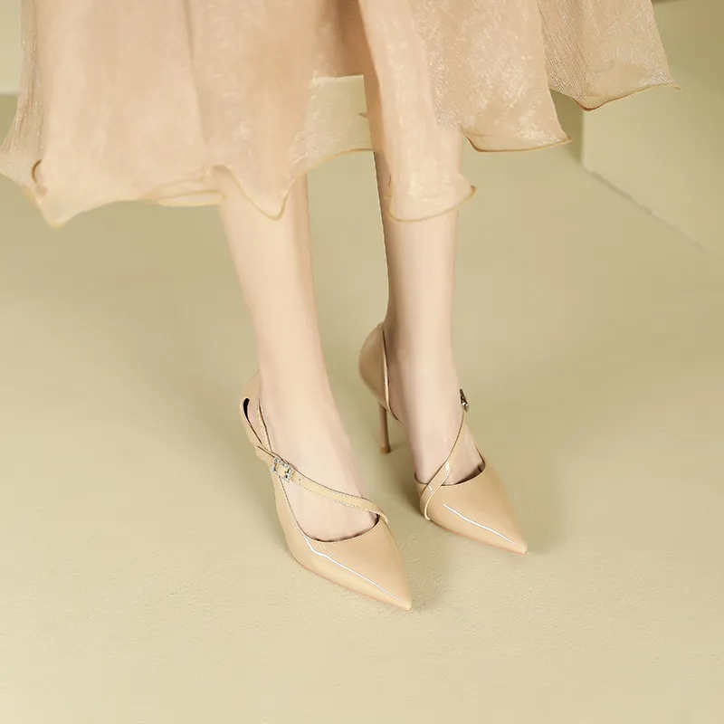 Zubumei High Heels Women's Black, Milk Tea-12