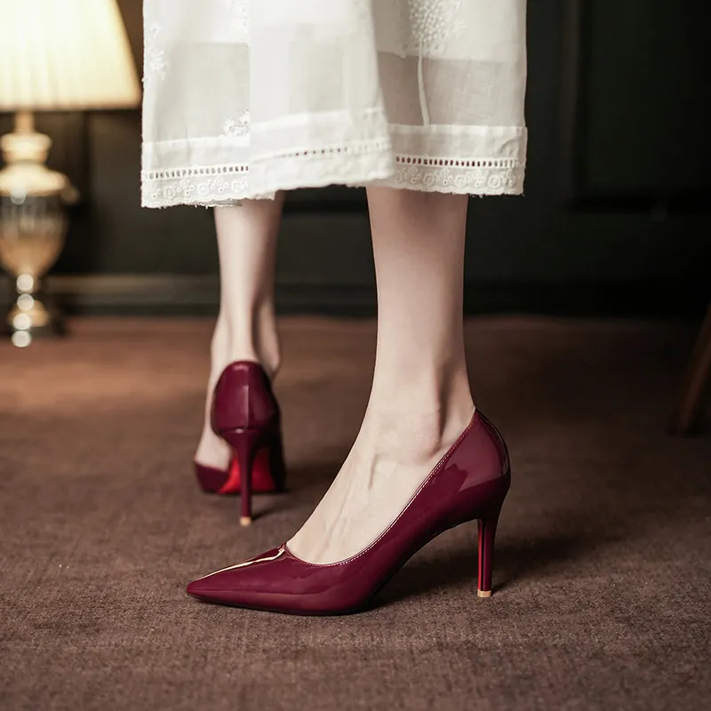 Zubumei Slim Heel High Heels Women's-22