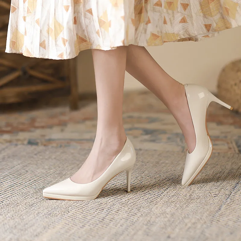 Zubumei Slim Heel High Heels 8cm Women's-12