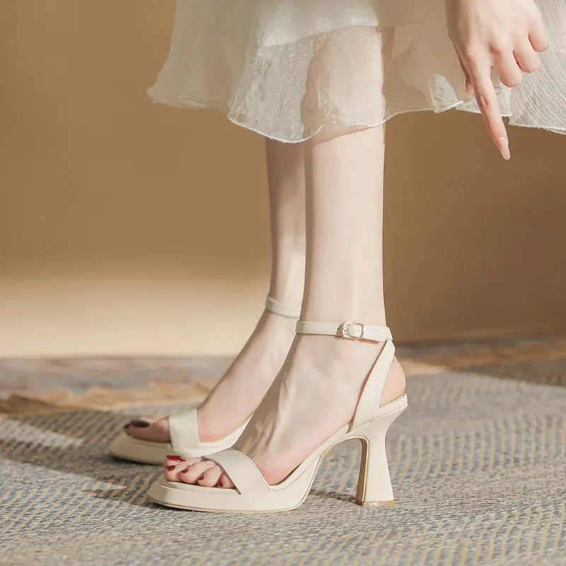 Zubumei One Strap Sandals 9CM Women's-3