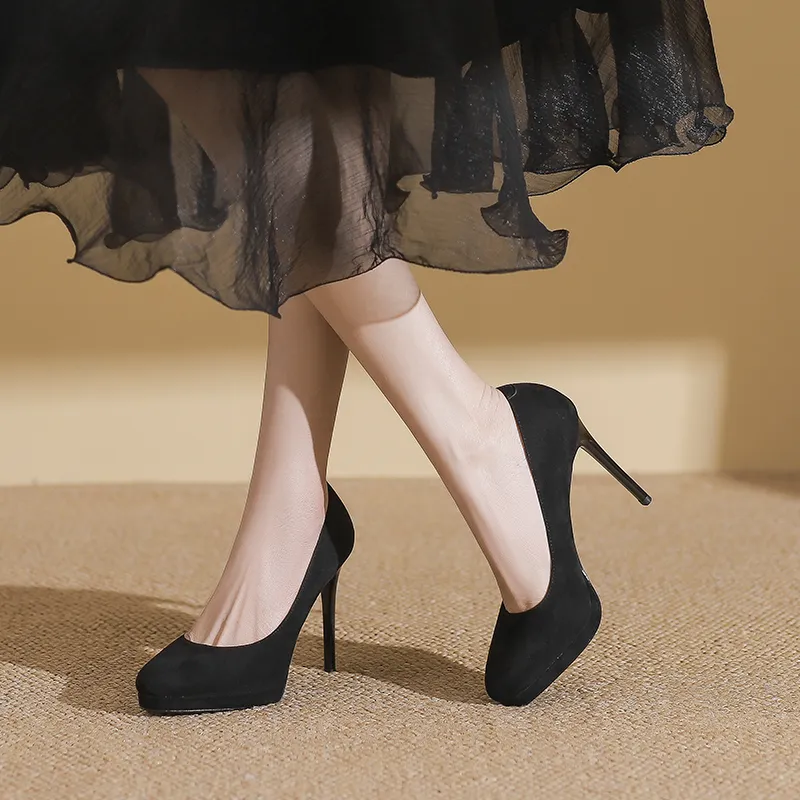 Zubumei Slim Heel High Heels 10CM Women's-2