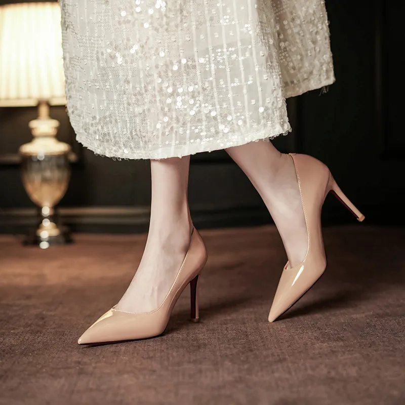Zubumei Slim Heel High Heels Women's-5