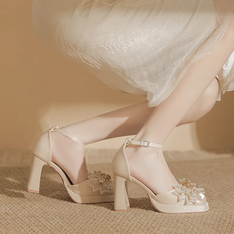 Zubumei Chunky Heel High Heels Women's-2