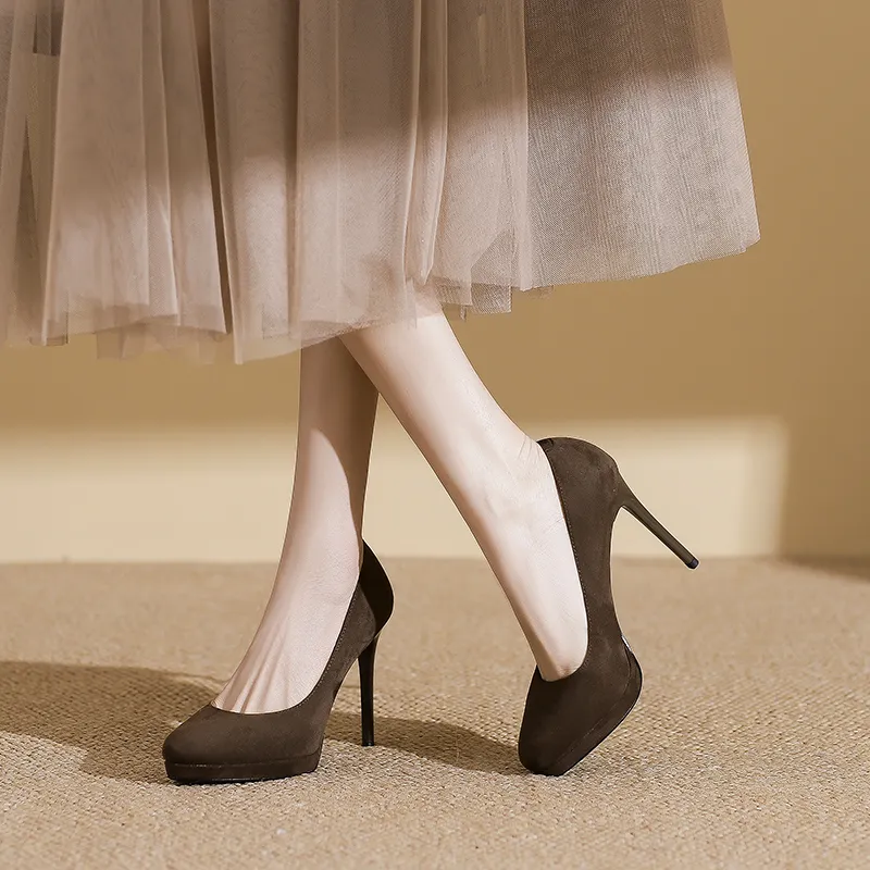 Zubumei Slim Heel High Heels 10CM Women's-20